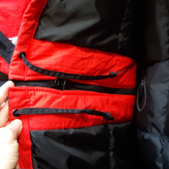 Vintage Marlboro red & black duck down coat adult size large - Picture 9 of 16